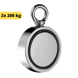 DoubleCatch 2 sidet fiskemagnet 2 x 200kg