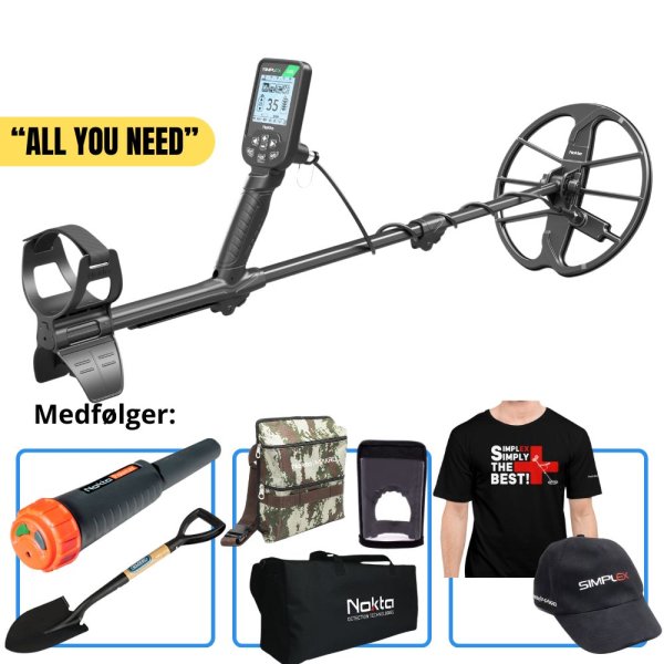 Nokta Simplex Lite metaldetektor "All you need" pakke