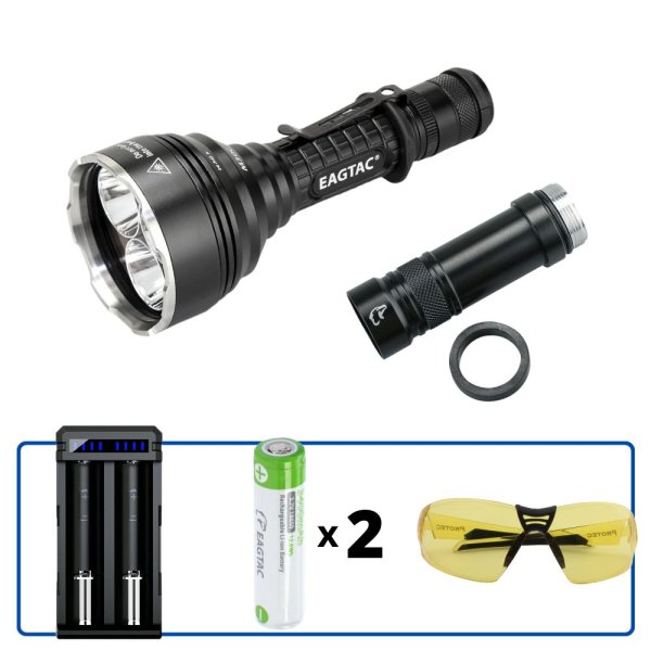 Amber Trident ravlygte m. extender tube - Pro Kit